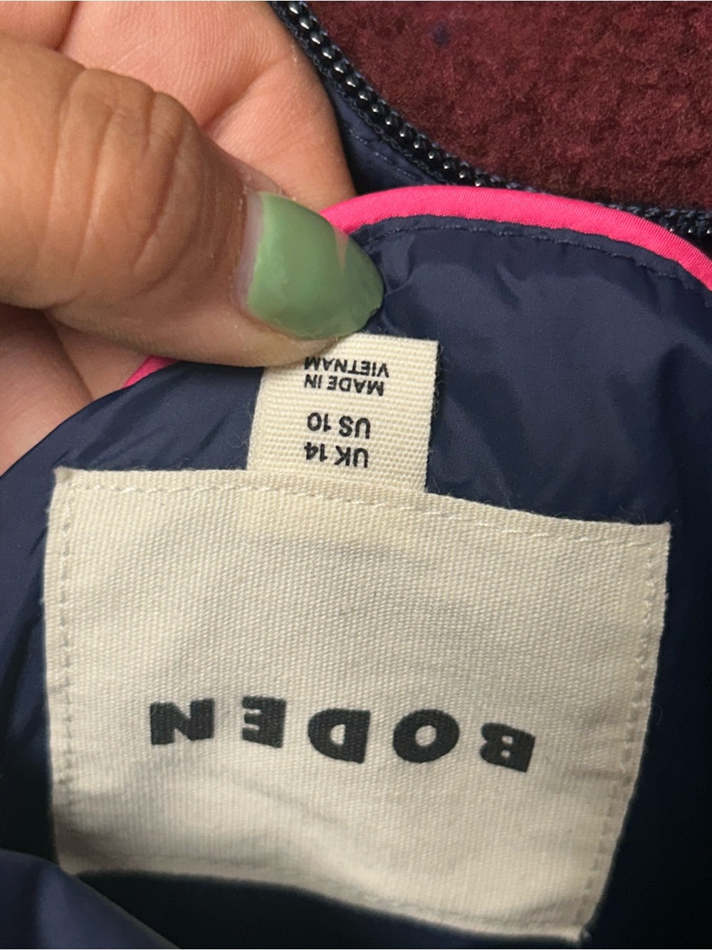 Boden Borg Mix Coat Deep Wisteria NWT - Picture 8 of 8
